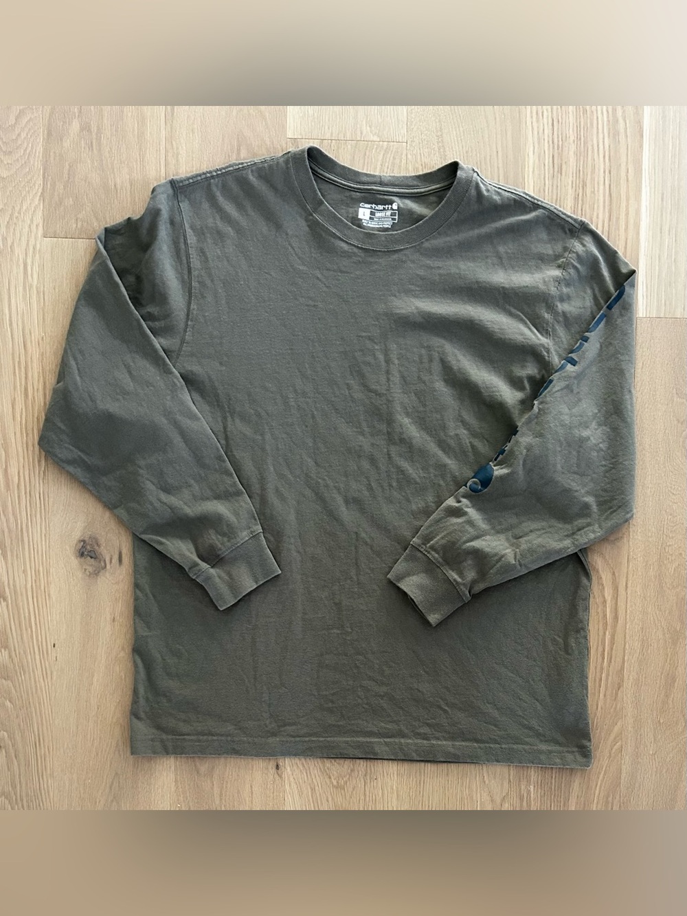 Carhartt Signature Logo Loose Fit Long Sleeve T-Shirt